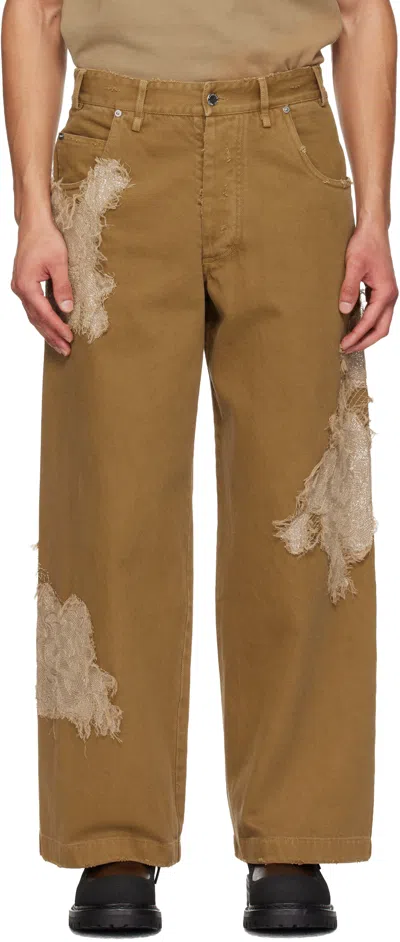 Song For The Mute Khaki The Kid Laroi Edition Faded Jeans In Green