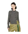 Song For The Mute Lace Twisted Shirt In Black