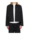Song For The Mute Metal Bead Crop Patch Pocket Jacket Black In Black
