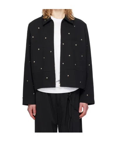 Song For The Mute Lapel Casual Jacket In Black