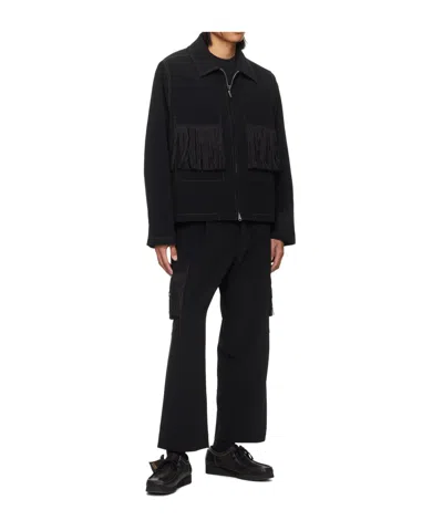 Song For The Mute Lapel Casual Jacket In Black