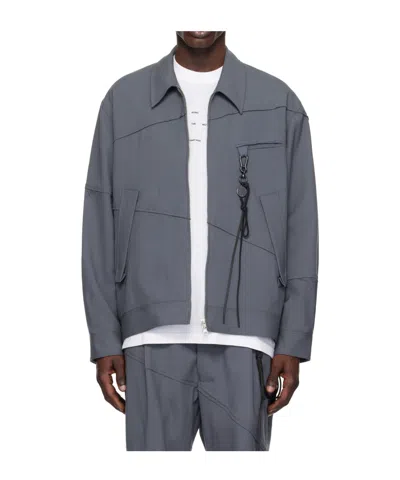 Song For The Mute Lapel Jacket In Blue