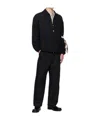 Song For The Mute Black Gabardine Slim Coach Jacket In Black