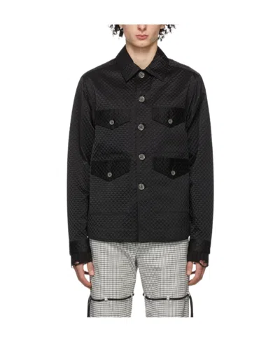 Song For The Mute Logo Lapel Long-sleeved Casual Jacket In Black