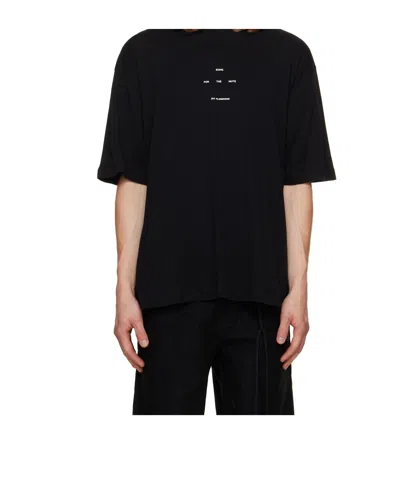 Song For The Mute Logo Luxe Jersey Oversized T Shirt In Black