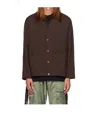 Song For The Mute Logo-patch Button-up Shirt Jacket In Brown