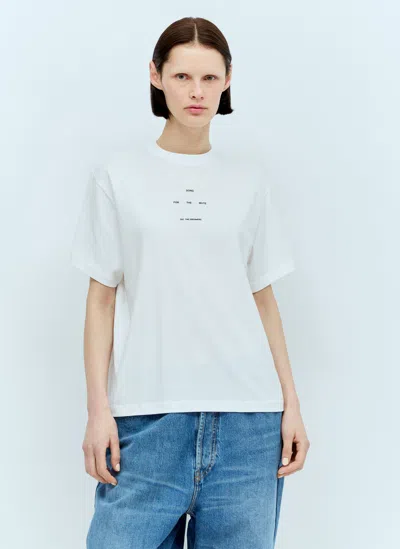 Song For The Mute Logo Print T-shirt In White