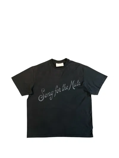 Song For The Mute Logo-print Cotton T-shirt In Black