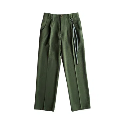 Pre-owned Song For The Mute Loose Pleated Pant 'green' | Men's Size 46
