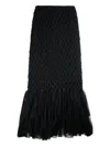 Song For The Mute Macramé Maxi Skirt In Black