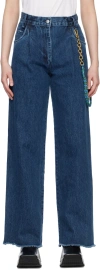 Song For The Mute Navy Boyfriend Jeans In Indigo