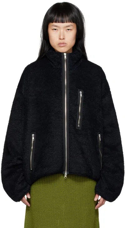 Song For The Mute Navy Painted Jacket In Midnight