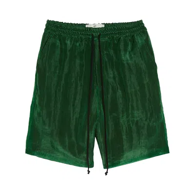 Pre-owned Song For The Mute Nylon Elasticated Shorts 'green' | Men's Size 50