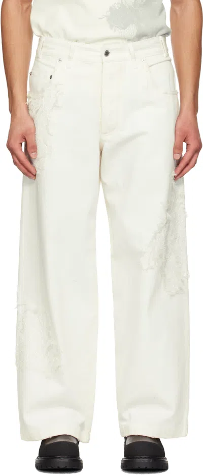 Song For The Mute Off-white The Kid Laroi Edition Faded Jeans In Neutral