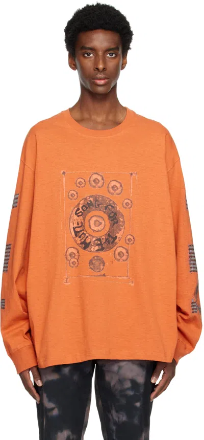 Song For The Mute Long-sleeved T-shirt In Orange
