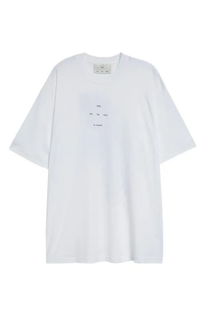 Song For The Mute Oversize Logo Graphic T-shirt In White