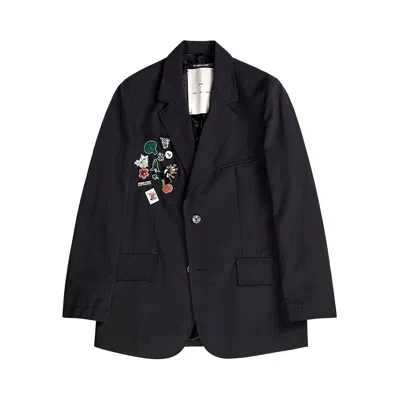 Pre-owned Song For The Mute Oversized Blazer 'black' | Men's Size 46