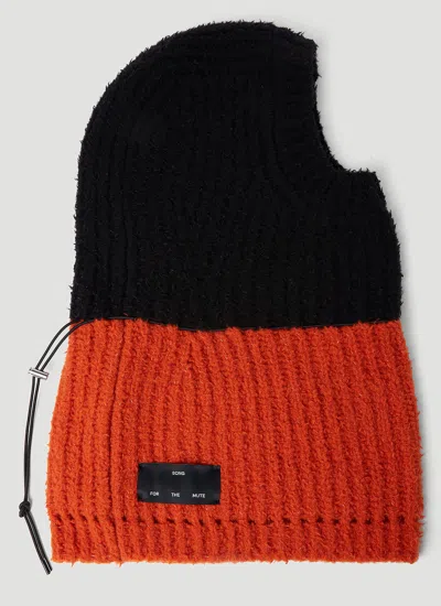 Song For The Mute Oversized Knitted Balaclava In Multi