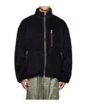 Song For The Mute Navy Painted Jacket In Black