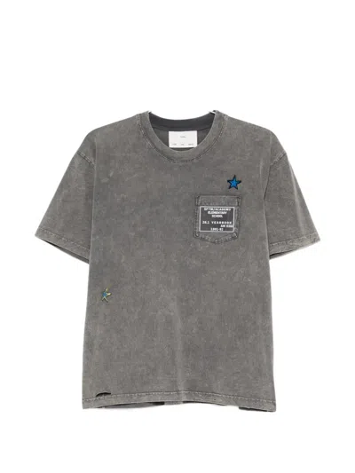 Song For The Mute Patch Pocket-chest T-shirt In Gray