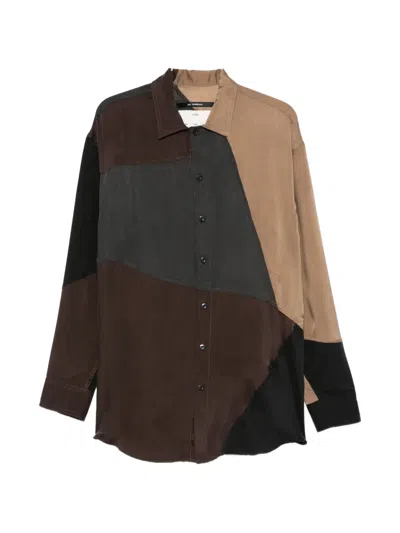 Song For The Mute Patchwork Button-fastening Shirt In Multi