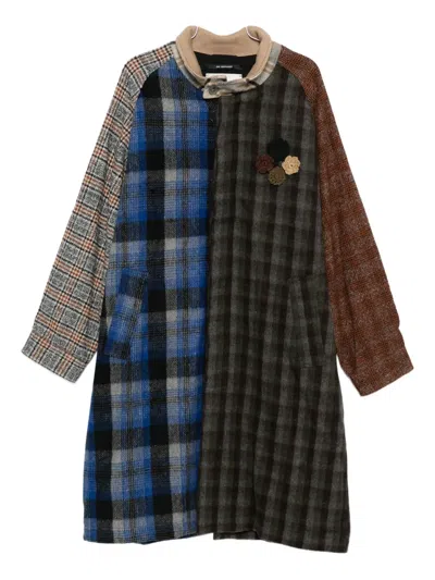 Song For The Mute Patchwork-panelled Coat In Multi