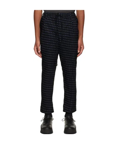 Song For The Mute Pattered Cropped Trousers In Black