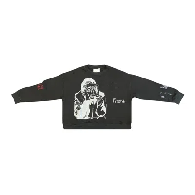Pre-owned Song For The Mute Peaking Relaxed Pullover 'overdye Black' | Men's Size 46