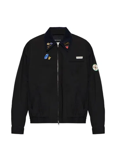 Song For The Mute Pin-embellished Corduroy-collar Jacket In Black