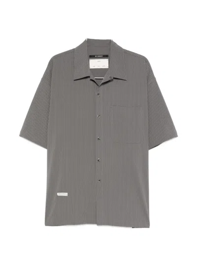 Song For The Mute Pinstripe-pattern Chest-pocket Shirt In Gray