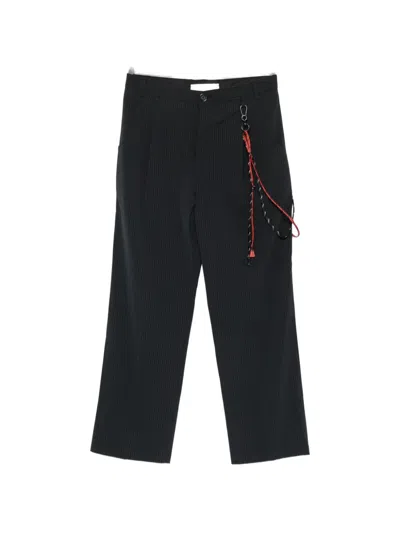 Song For The Mute Slash Loose Pleated Trousers In Black