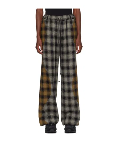 Song For The Mute Plaid Casual Pants In Black