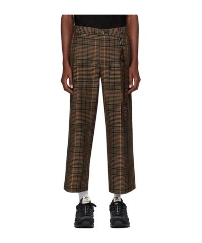 Song For The Mute Plaid Casual Pants In Black