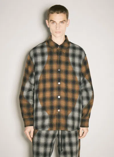 Song For The Mute Plaid Shirt Jacket In Multi