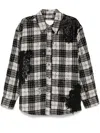 Song For The Mute Plaid Shirt Jacket In Schwarz