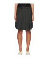 Song For The Mute Gray Pleated Miniskirt In Black
