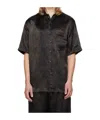 Song For The Mute Printed Button-down Shirt In Black