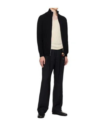 Song For The Mute Printed Casual Jacket In Black