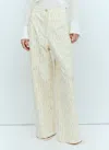 Song For The Mute Off-white Wide-leg Jeans In Cream