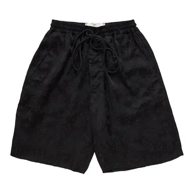 Pre-owned Song For The Mute Raw Lined Elasticated Shorts 'black' | Men's Size 48