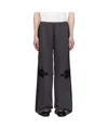Song For The Mute S Washed Black Applique Relaxed-fit Cotton-jersey Jogging Bottoms In Multi