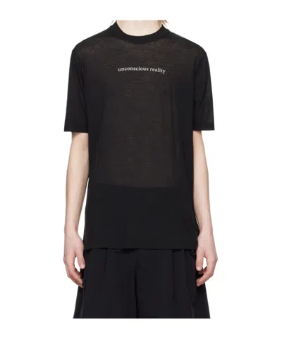 Song For The Mute Round Neck Short Sleeve T-shirt In Black