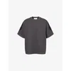 SONG FOR THE MUTE S WASHED BLACK APPLIQUE GYM RELAXED-FIT COTTON-JERSEY T-SHIRT