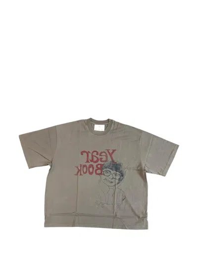 Song For The Mute School Portrait Gym T-shirt In Gray