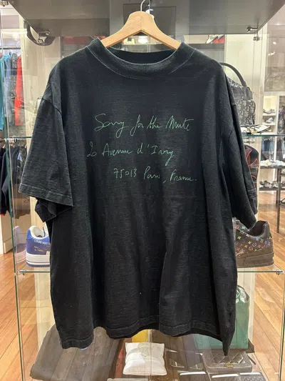 Pre-owned Song For The Mute Script Tee In Black