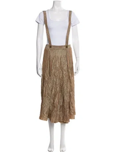 Pre-owned Song For The Mute Sequin Embellishments Long Skirt W/ Tags In Neutral