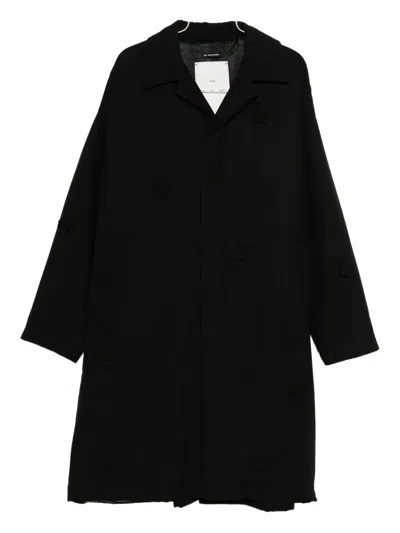 Song For The Mute Single-breasted Coat In Black