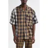 Song For The Mute Camicia Da Palestra Con Bottoni In Brown Multi