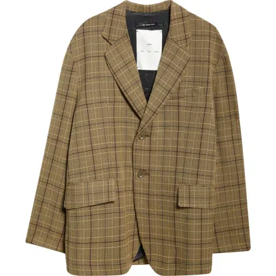 Song For The Mute Square Plaid Sport Coat In Brown