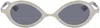 Song For The Mute Ssense Exclusive Silver Model 4 Sunglasses In Brushed Silver